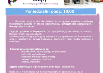 Ogólnorozwojowe zajęcia dla dwulatków z el. logopedii