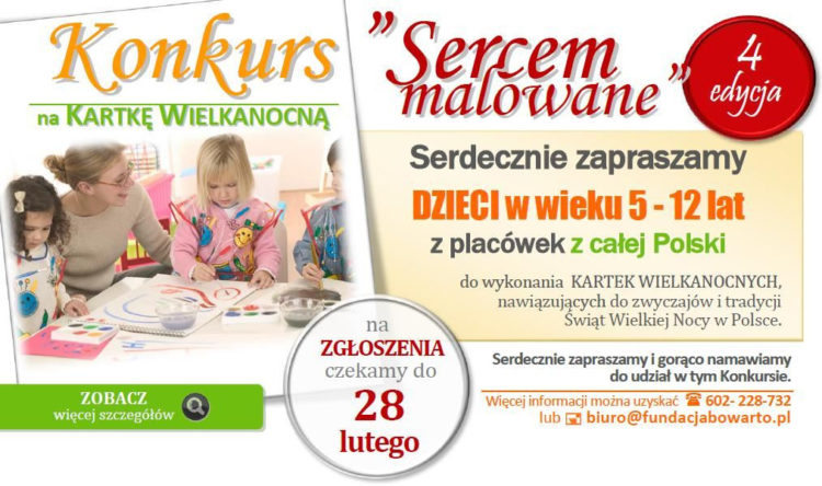 IV. Konkurs na Kartkę Wielkanocną „Sercem Malowane”