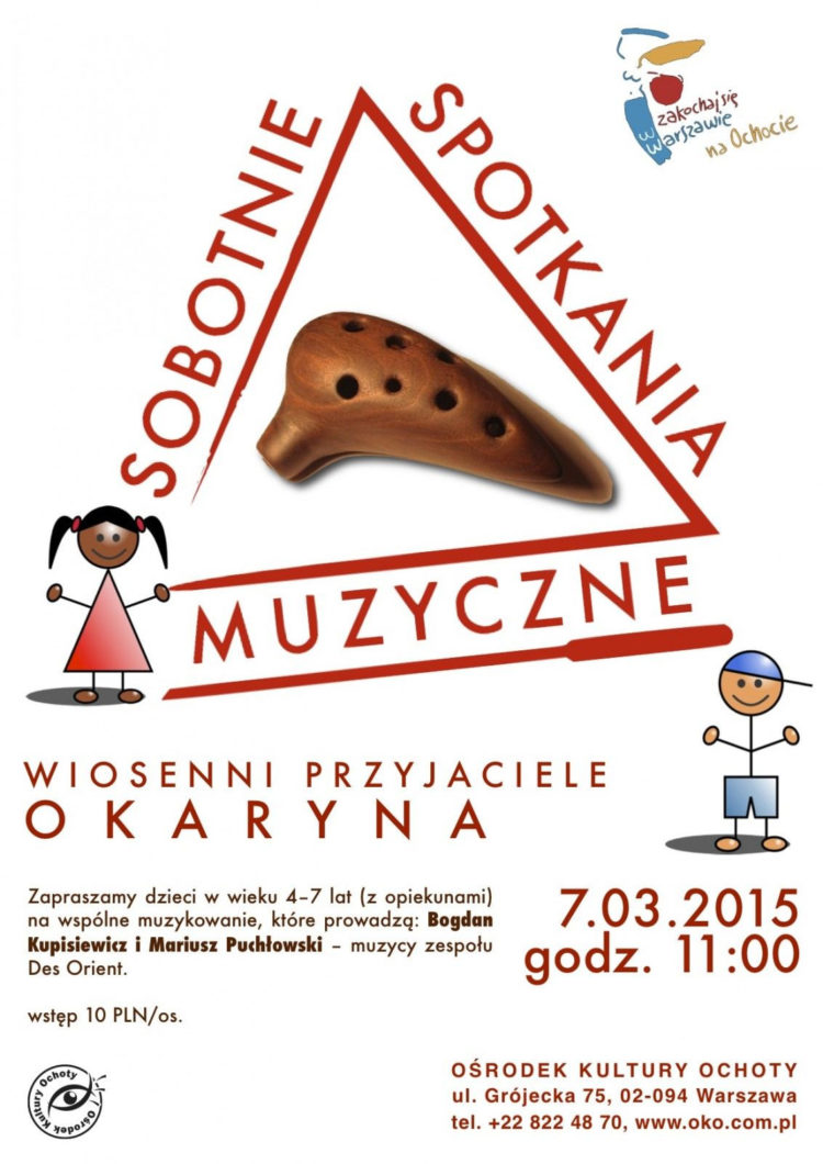 WIOSENNI PRZYJACIELE-OKARYNA – SOBOTNIE SPOTKANIA MUZYCZNE