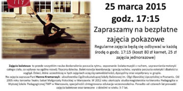 Zajęcia baletowe w Klubie MAMA TATA I TY