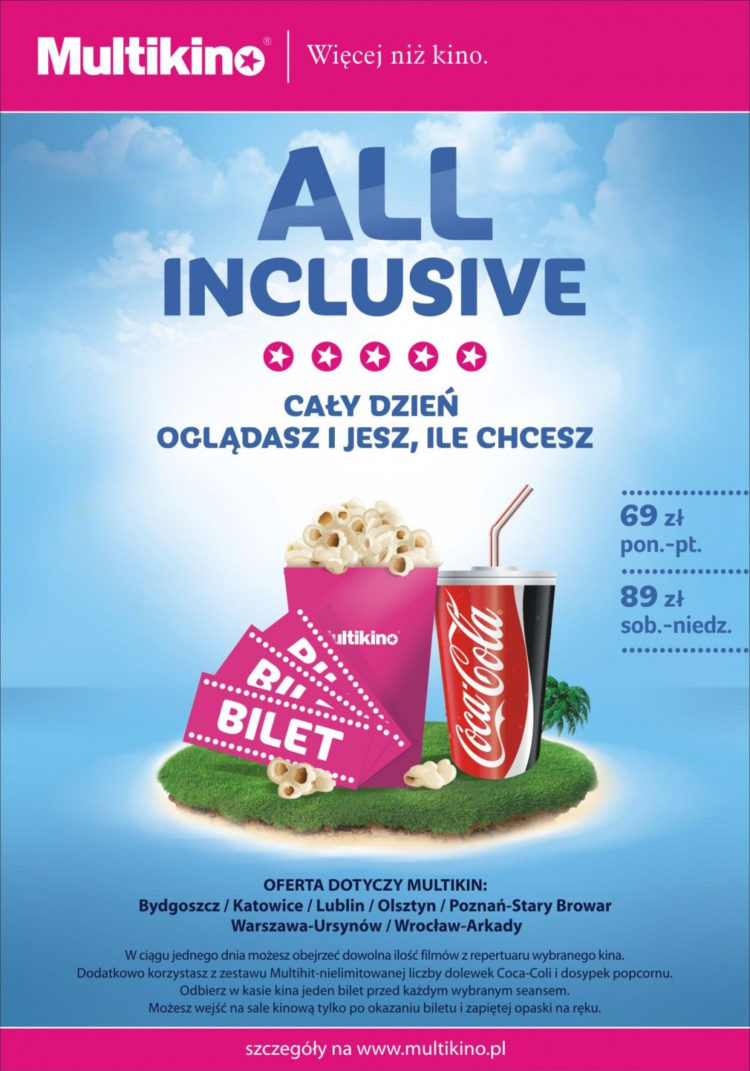 Multikino All Inclusive – cały dzień oglądasz i jesz ile chcesz