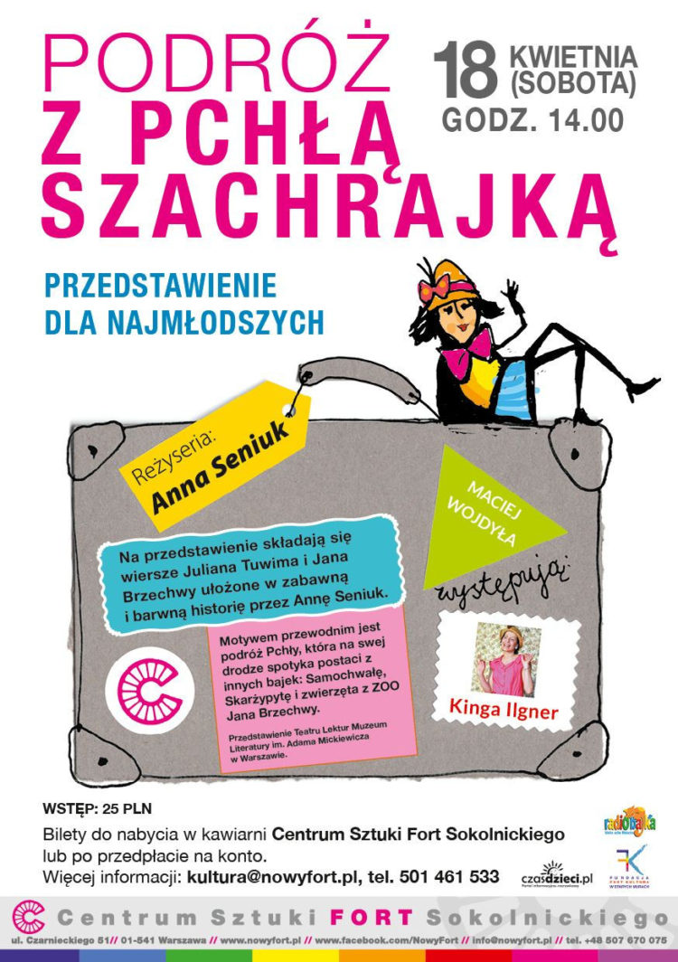 Podróż z Pchłą Szachrajką – przedstawienie teatralne dla dzieci w reżyserii Anny Seniuk
