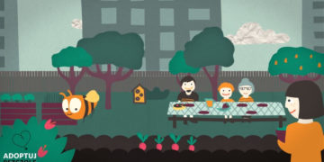 Piknik z okazji otwarcia społecznościowego ogrodu miejskiego dla pszczół i ludzi „Motyka i Słońce”