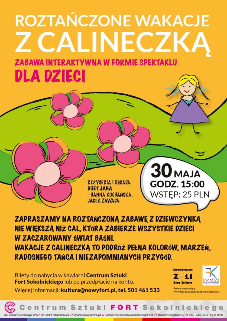 Roztańczone wakacje z Calineczką  – zabawa interaktywna w formie spektaklu dla dzieci