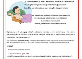 Zapraszamy Was do Klubu Mam na Bemowie na III edycję kursu udzielania pierwszej pomocy pediatrycznej