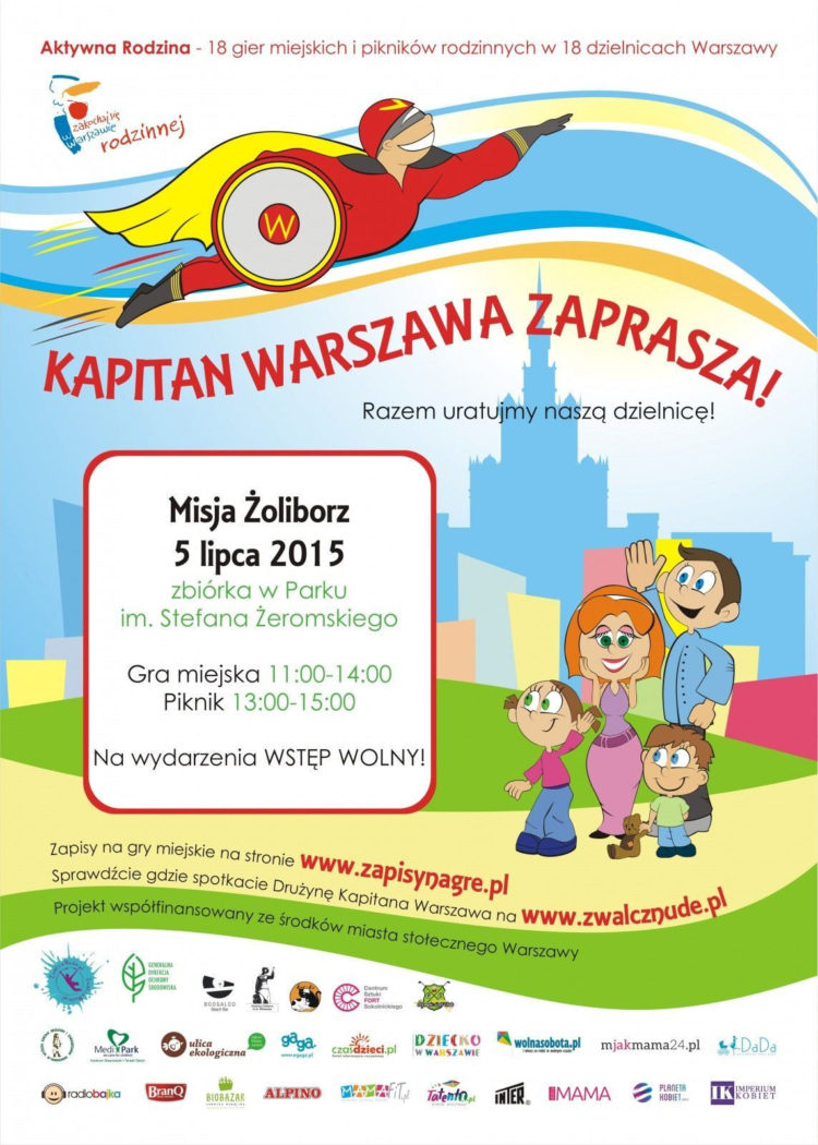 Ogłaszamy nabór na Superbohaterów!  Kapitan Warszawa szuka właśnie Ciebie! Weź udział w rodzinnej grze miejskiej!
