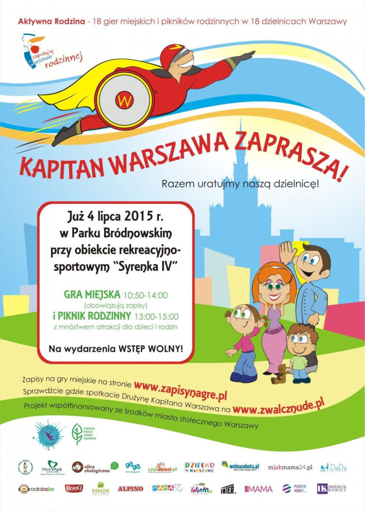 Ogłaszamy nabór na Superbohaterów!  Kapitan Warszawa szuka właśnie Ciebie! Weź udział w rodzinnej grze miejskiej!
