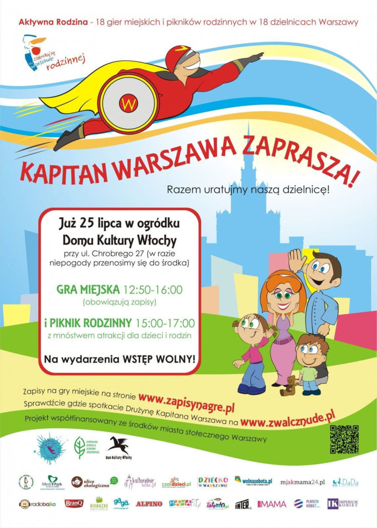 Ogłaszamy nabór na Superbohaterów!  Kapitan Warszawa szuka właśnie Ciebie! Weź udział w rodzinnej grze miejskiej!
