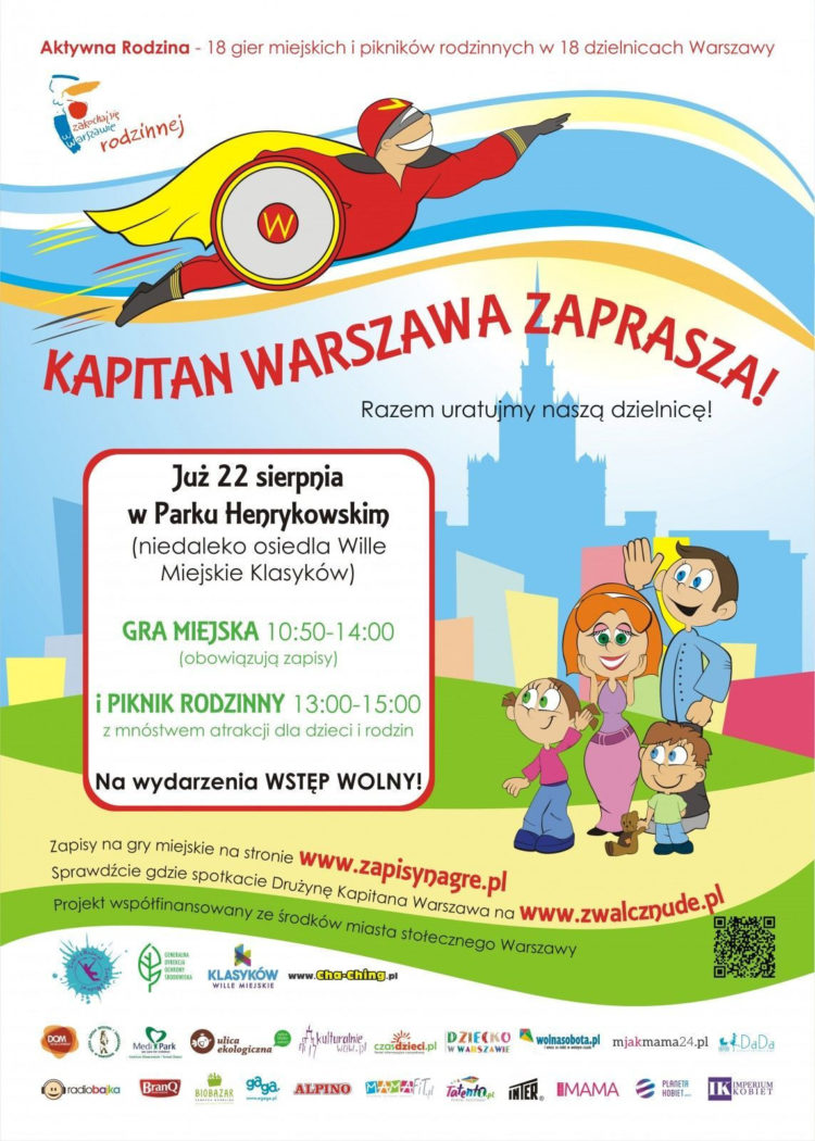 Ogłaszamy nabór na Superbohaterów!  Kapitan Warszawa szuka właśnie Ciebie! Weź udział w rodzinnej grze miejskiej!