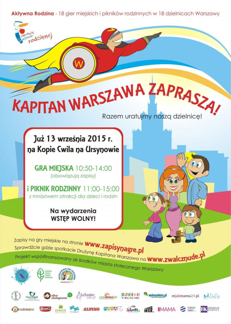 Ogłaszamy nabór na Superbohaterów! Kapitan Warszawa szuka właśnie Ciebie! Weź udział w rodzinnej grze miejskiej!