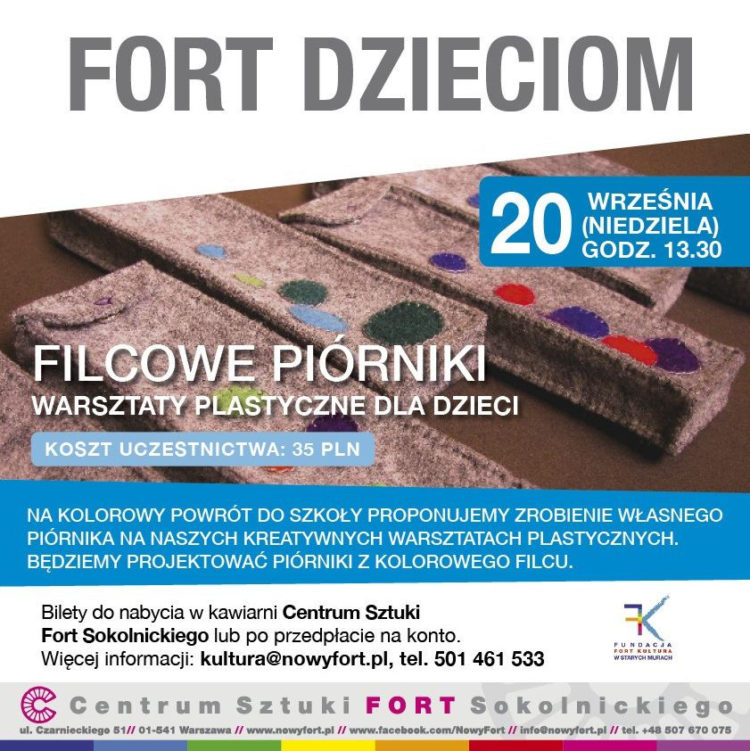 Filcowe Piórniki Warsztaty plastyczne dla dzieci