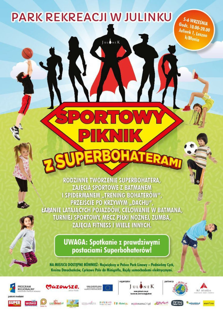 Sportowy Piknik z Superbohaterami w Parku Rekreacji w Julinku