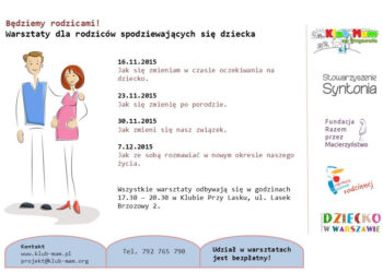 Będziemy Rodzicami – warsztaty dla rodziców spodziewających się dziecka