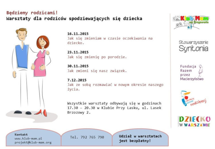 Będziemy Rodzicami – warsztaty dla rodziców spodziewających się dziecka
