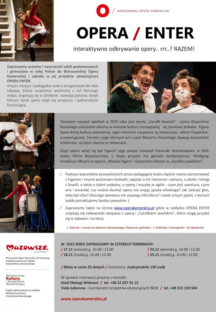 OPERA ENTER interaktywne odkrywanie opery.. rrr..? RAZEM!