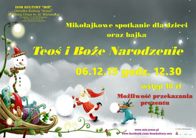 Niedzielno-rodzinne spotkanie z teatrem oraz św. Mikołajem