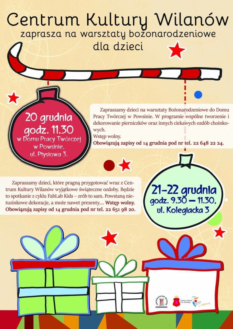 Warsztaty bożonarodzeniowe dla dzieci