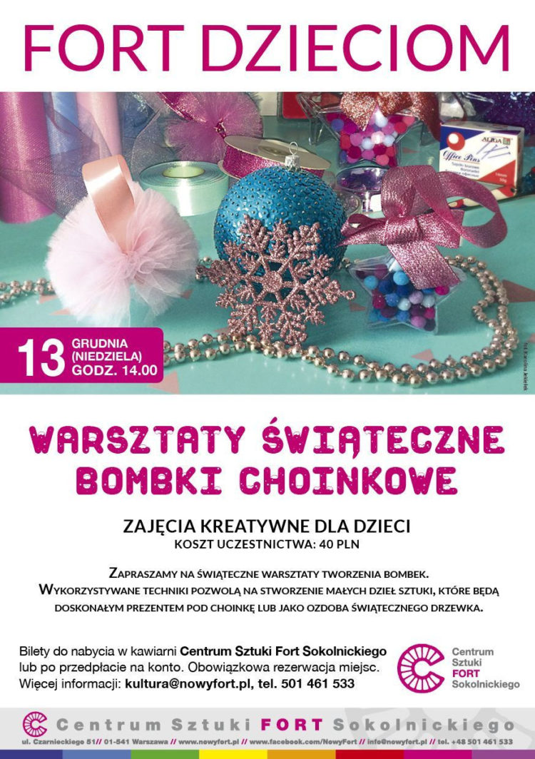 Warsztaty świąteczne dla dzieci – Bombki choinkowe