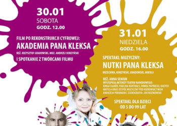 Bajkowy weekend z Panem Kleksem 30 i 31 stycznia 2016 w kinie Elektronik przy ul. Gen Zajączka 7