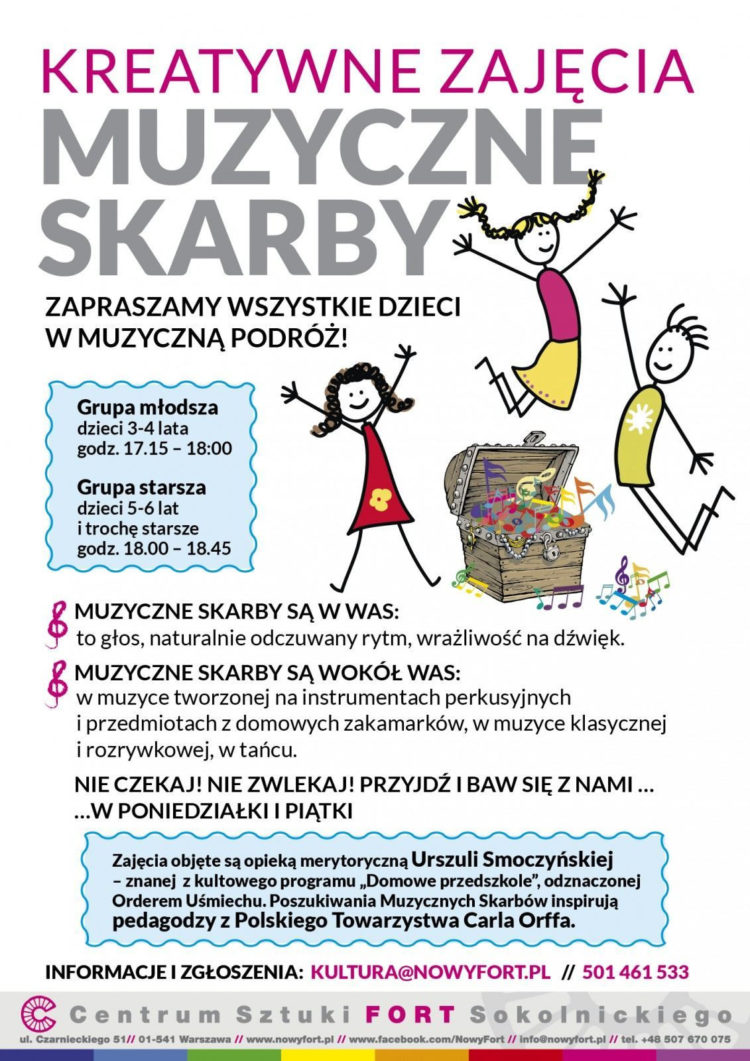 Muzyczne Skarby – zajęcia muzyczno-teatralne dla dzieci