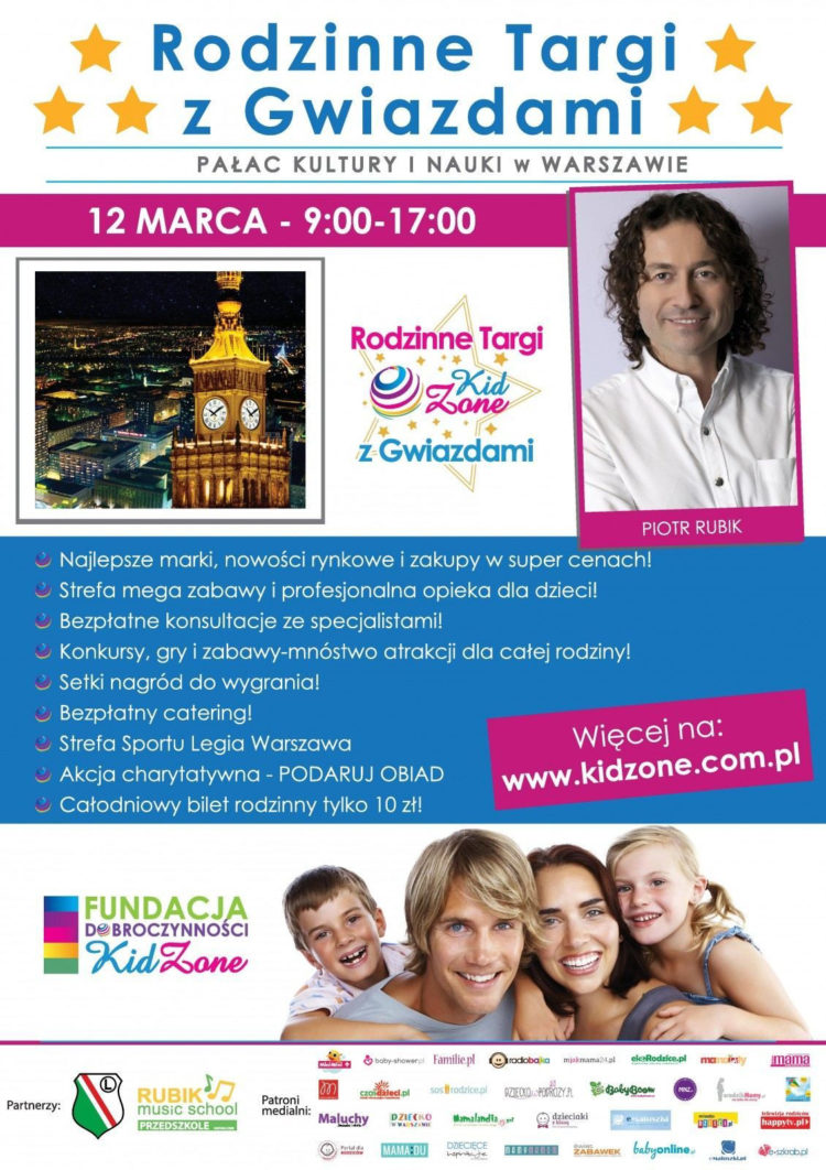 II Rodzinne Targi z Gwiazdami – 12 marca Pałac Kultury i Nauki w Warszawie