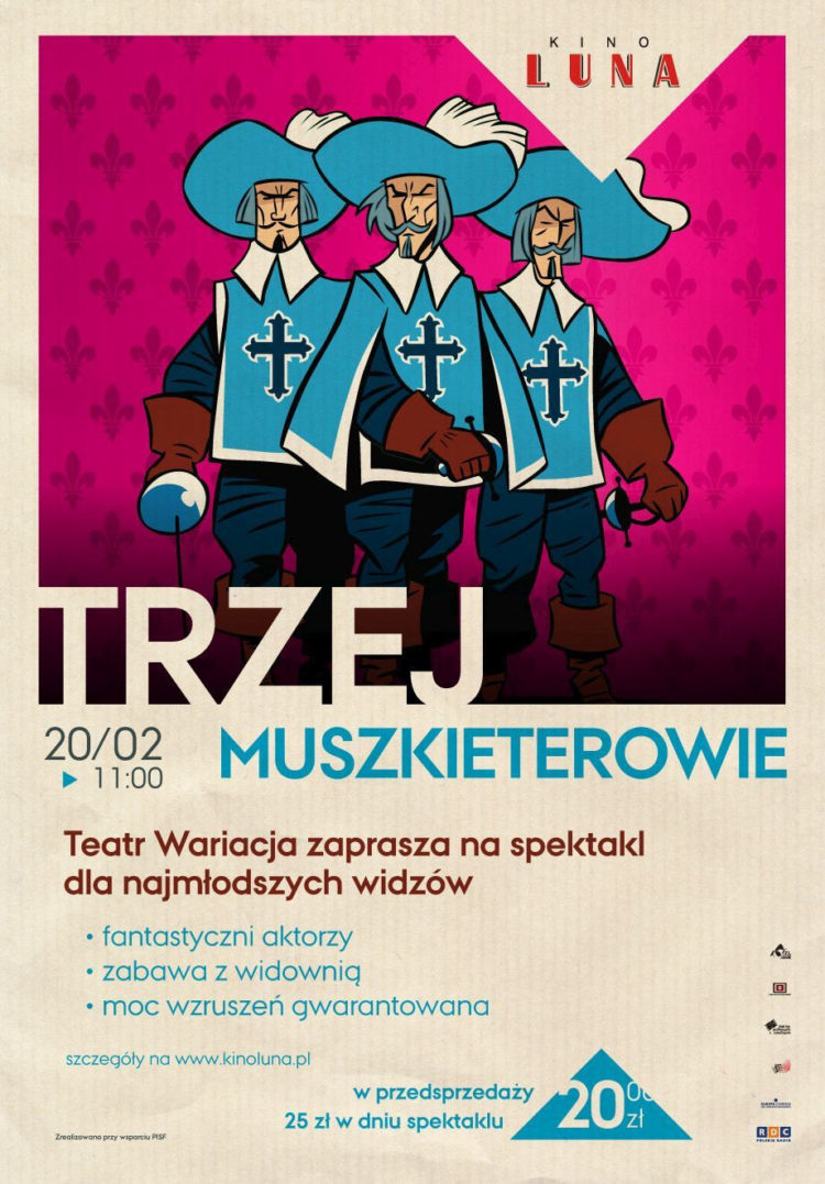 „Trzej muszkieterowie” – spektakl Teatru Wariacja dla dzieci