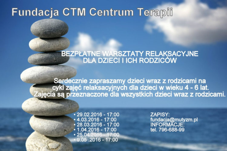 BEZPŁATNE warsztaty relaksacyjne dla dzieci i ich rodziców w wieku 5-8l