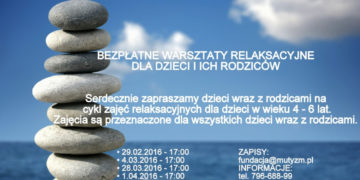 BEZPŁATNE warsztaty relaksacyjne dla dzieci i ich rodziców w wieku 5-8l