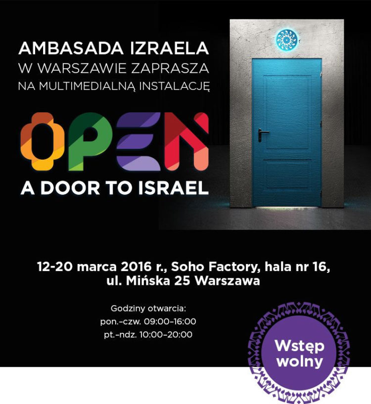 OPEN A DOOR TO ISRAEL – 9 interaktywnych drzwi, 9 wartości Izraela
