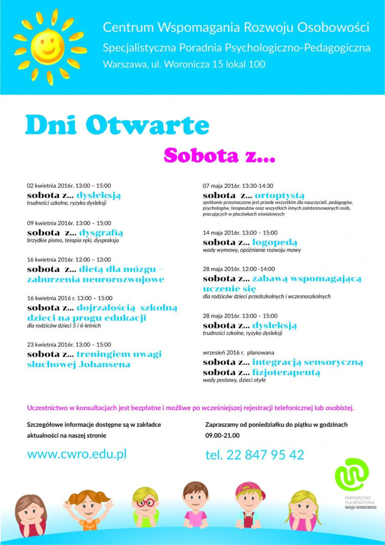 Dni Otwarte w Centrum Wspomagania Rozwoju Osobowości