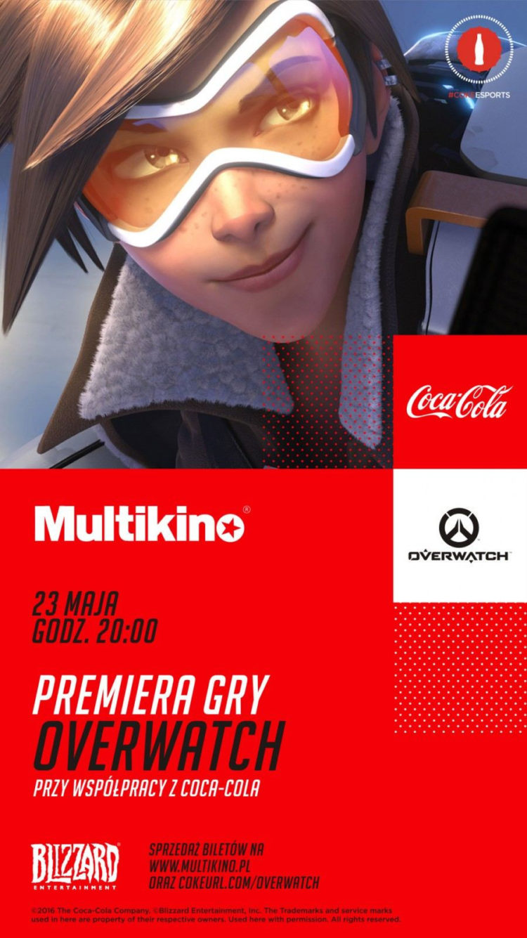 Już 23 maja premiera gry Overwatch™ przy współpracy  z Coca-Cola tylko w Multikinie!