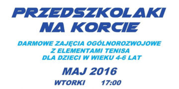 Przedszkolaki na korcie – bezpłatne zajęcia dla dzieci 4-6 lat