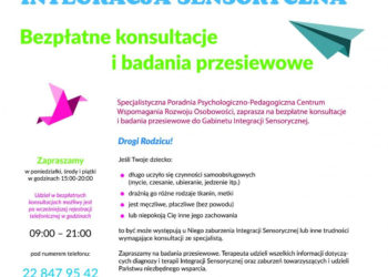 Bezpłatne konsultacje i badania przesiewowe do Gabinetu Integracji Sensorycznej