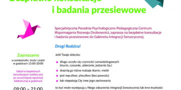 Bezpłatne konsultacje i badania przesiewowe do Gabinetu Integracji Sensorycznej