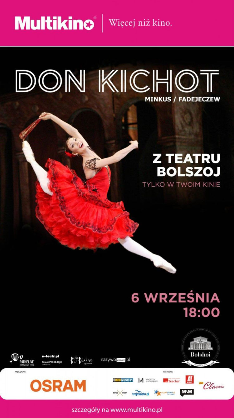 „Don Kichot” z Teatru Bolszoj 6 września po raz pierwszy w Multikinie!