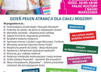 Warszawa wraca do szkoły – 3.09.2016 Pałac Kultury i Nauki w Warszawie! Dzień pełen atrakcji dla całej rodziny!