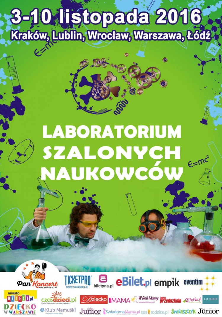 LABORATORIUM SZALONYCH NAUKOWCÓW, CZYLI NAUKOWE SHOW DLA DZIECI 7-12 LAT