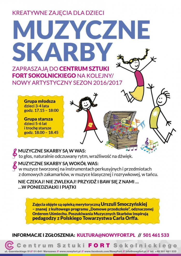 Kreatywne zajęcia dla dzieci Muzyczne Skarby