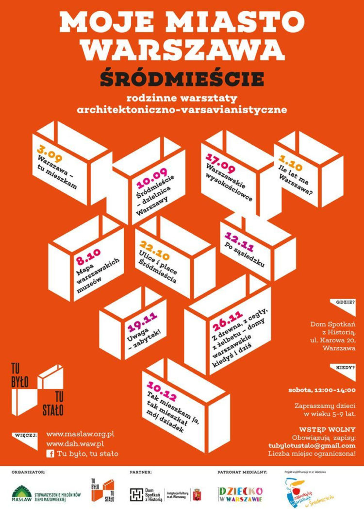 „Moje Miasto Warszawa – Śródmieście” rodzinne warsztaty architektoniczno-varsavianistyczne