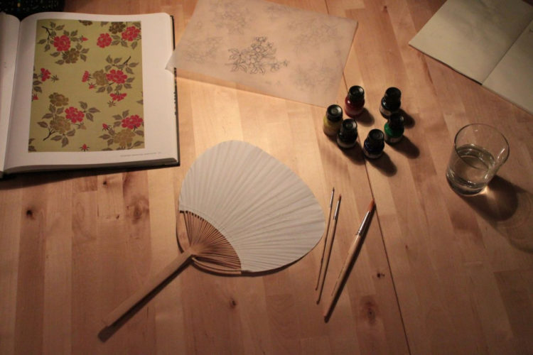 Powiew Orientu | malowanie japońskich wachlarzy