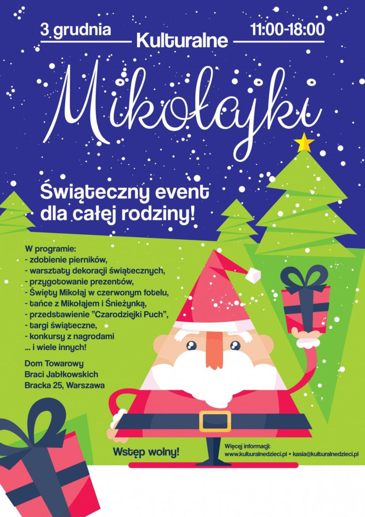 Kulturalne Mikołajki z Fundacją Kulturalne Dzieci Waw PL, czyli świąteczny, rodzinny event dla dzieci i dorosłych