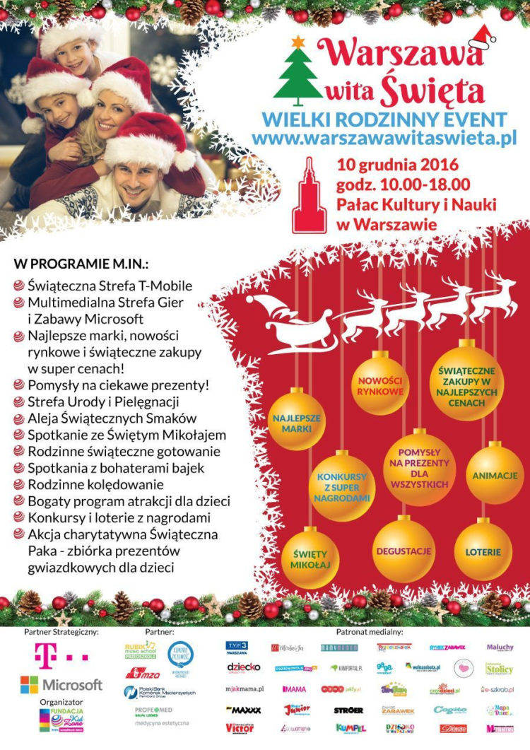 Warszawa wita Święta  – 10 grudnia w Pałacu Kultury i Nauki!