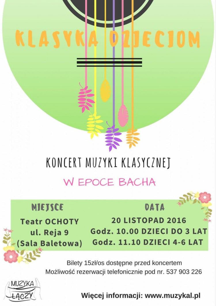Interaktywny Koncert Muzyki Klasycznej dla Dzieci i Rodziców „W epoce Bacha”