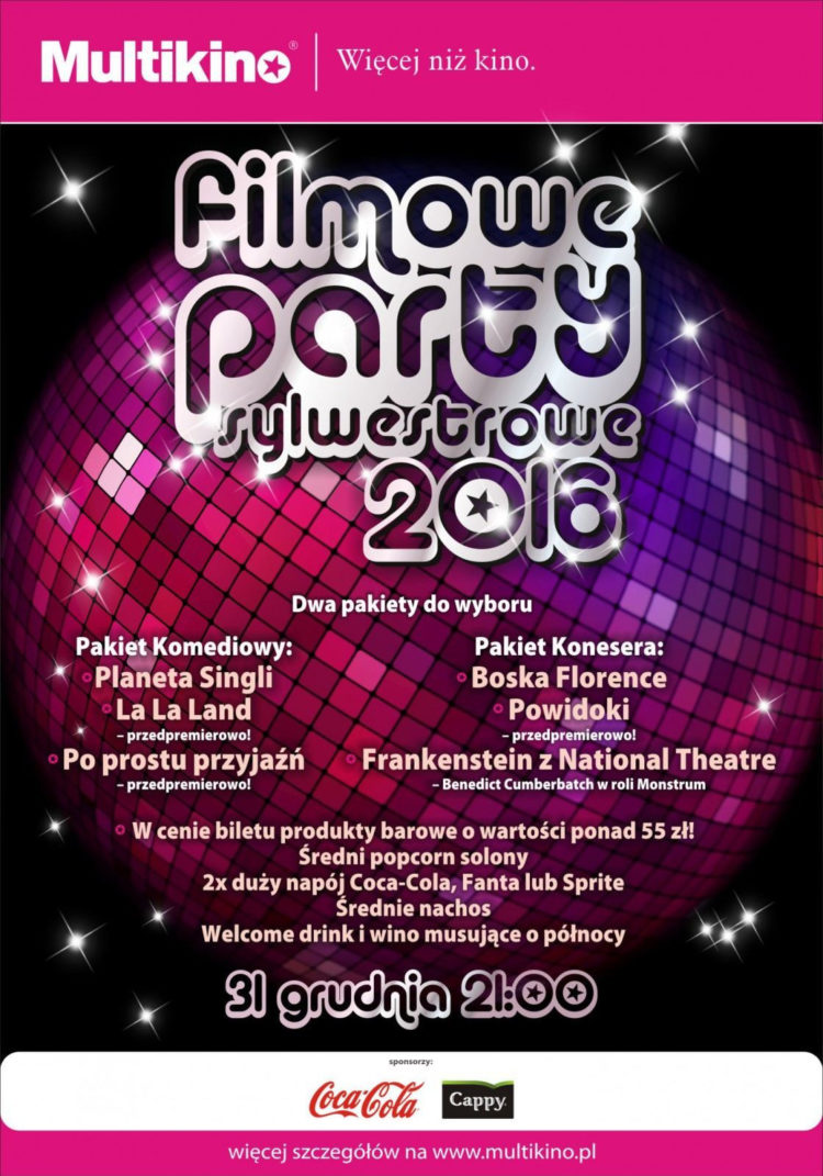 Filmowy Sylwester 2016 w Multikinie – Baw się razem z nami podczas tej wyjątkowej nocy!