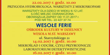 Ośrodek Działań Twórczych Pogodna oraz Ośrodek Kultury w Dzielnicy Wesoła m.st. Warszawy zapraszają na jedyne w swoim rodzaju Wesołe i Pogodne Ferie!