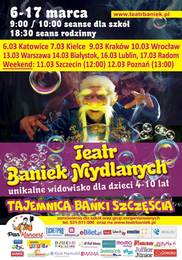 „Tajemnica Bańki Szczęścia” nowy spektakl Teatr Baniek Mydlanych