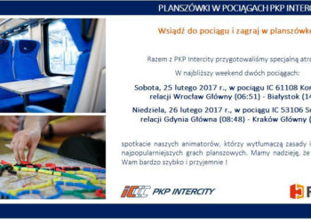 Zagraj z nami. Planszówki w pociągach PKP Intercity!