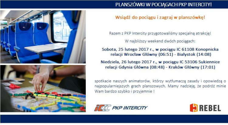 Zagraj z nami. Planszówki w pociągach PKP Intercity!