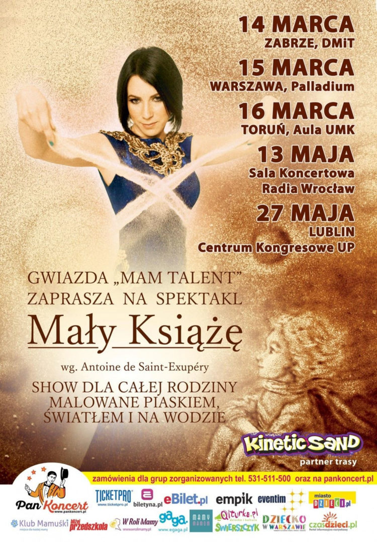 „MAŁY KSIĄŻĘ” – SPEKTAKL OPOWIEDZIANY PIASKIEM,  WODĄ I ŚWIATŁEM