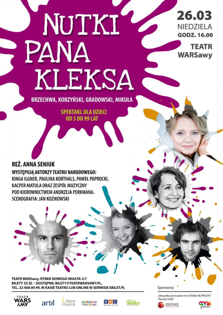 Spektakl „Nutki Pana Kleksa” w reż. Anny Seniuk